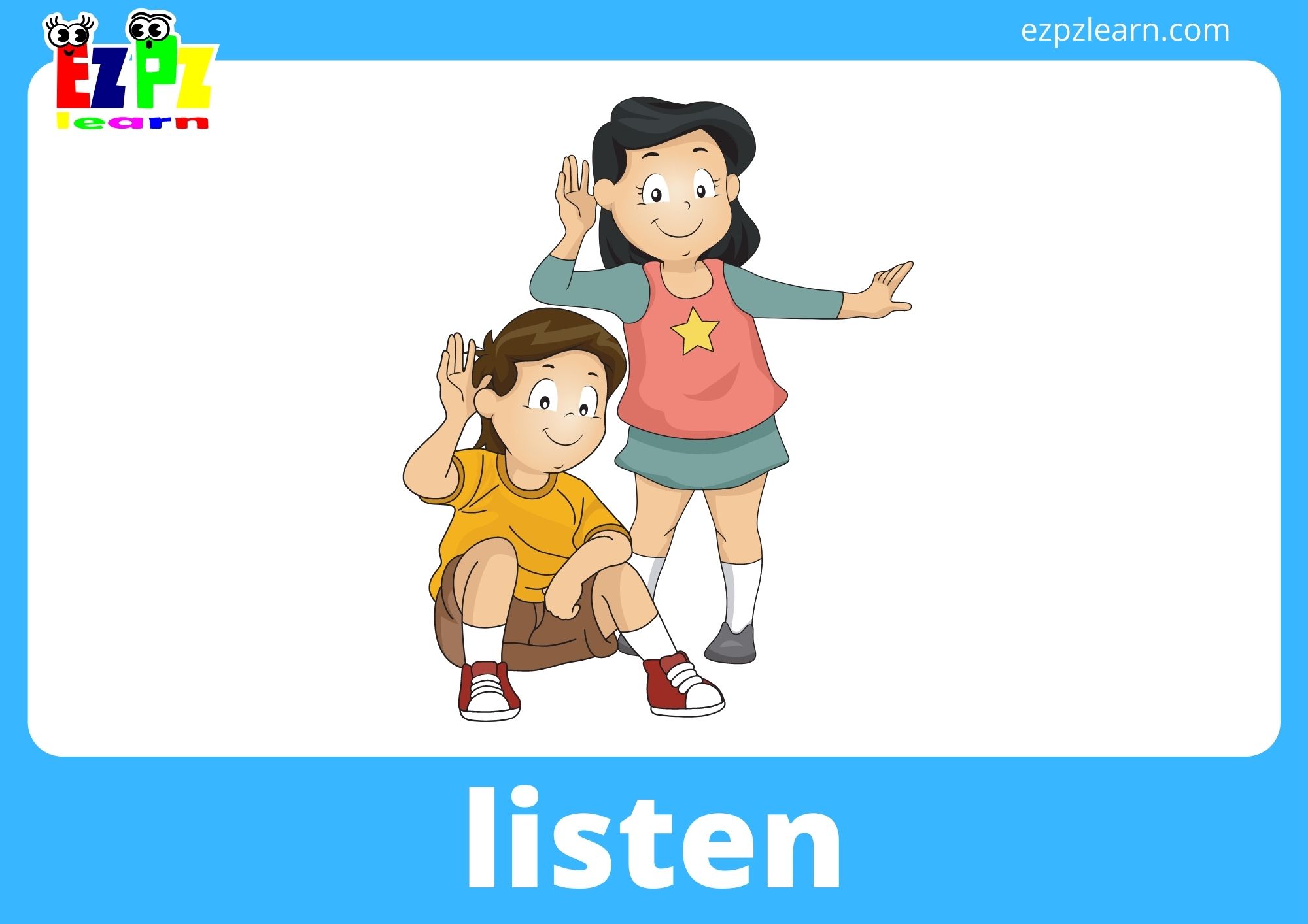 Action Verbs Listening Exercises